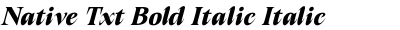 Native Txt Bold Italic Italic